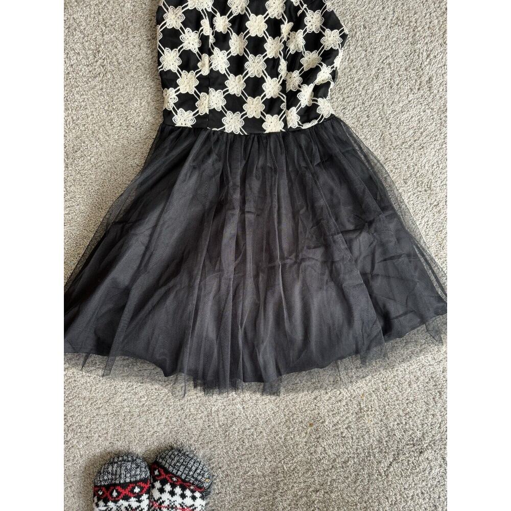 Jun & Ivy Black Tulle Fit & Flare Fairy Grunge Dark Romantic Dress Sz Medium USA - Picture 5 of 9